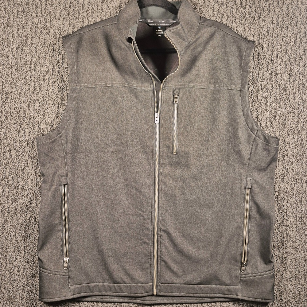 Kuhl Interceptr Vest Mens XXL Gray Full Zip Fleece Technical Layer 1163